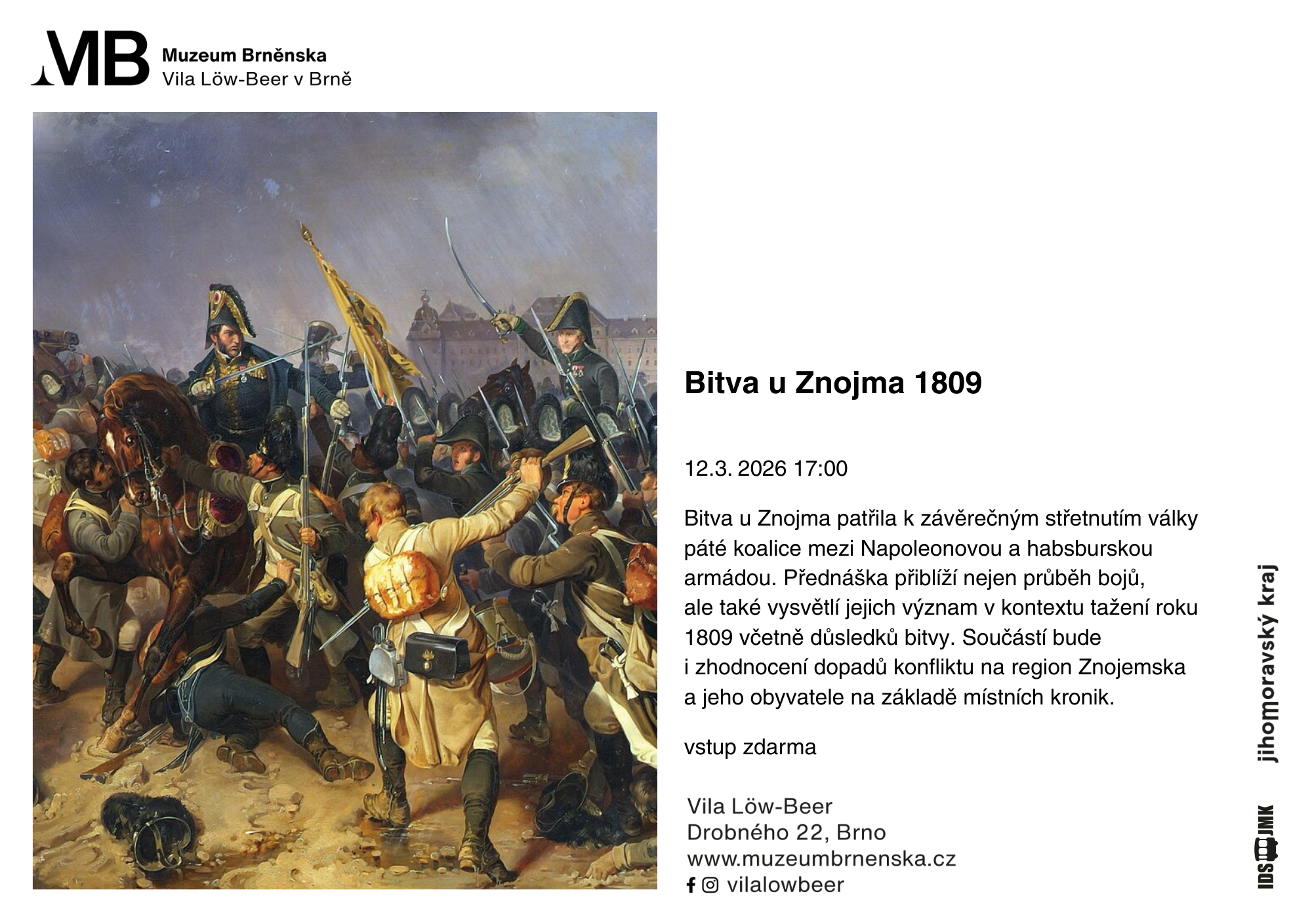 Bitva u Znojma 1809 pozvánka