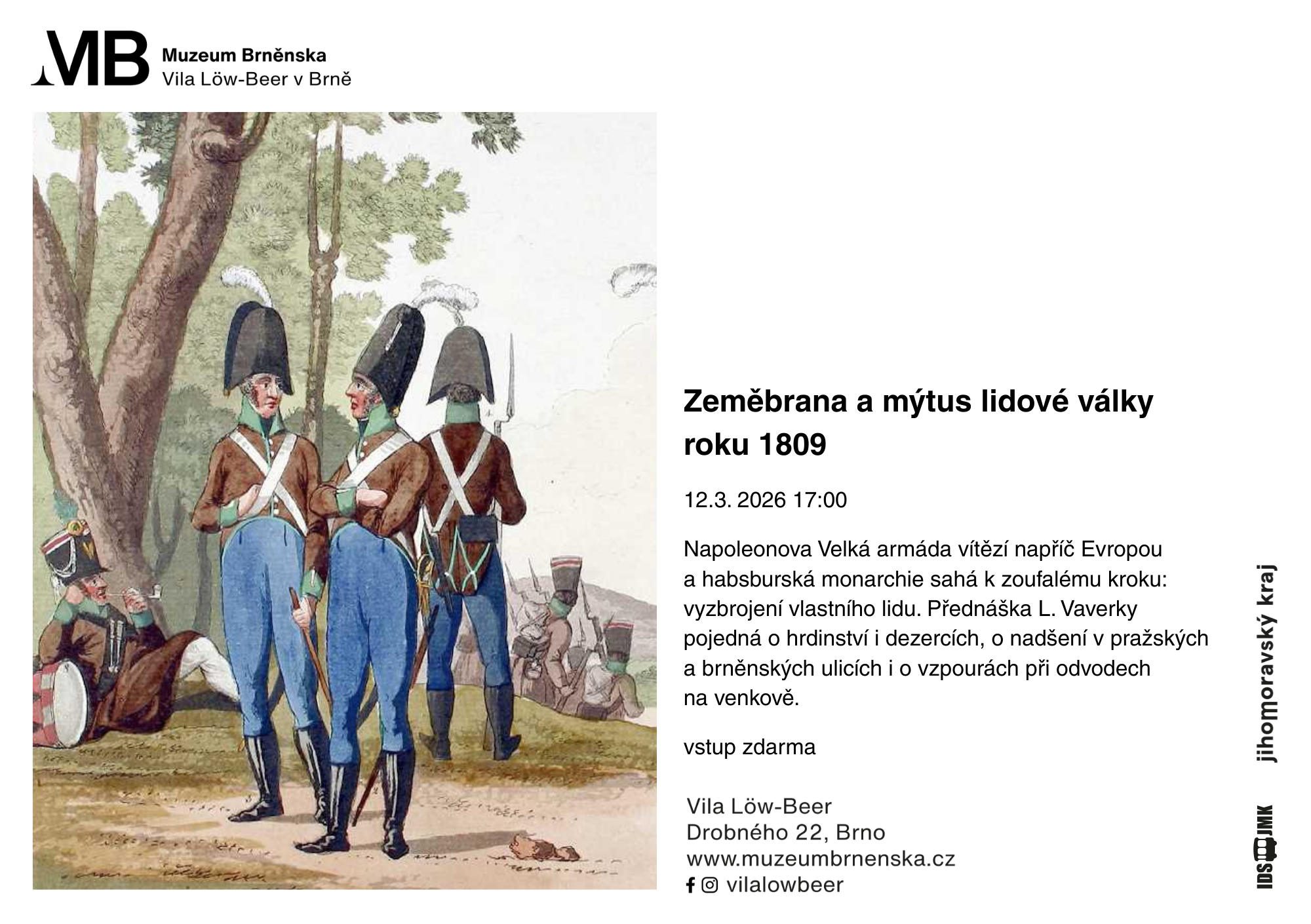 Zeměbrana a mýtus lidové války roku 1809 pozvánka