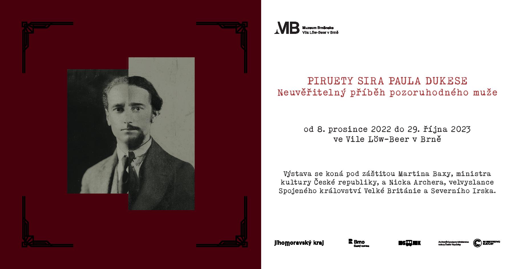 pozvanka na vystavu piruety sira paula dukese